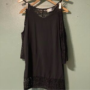 Elegant Black Lace Swim Coverup